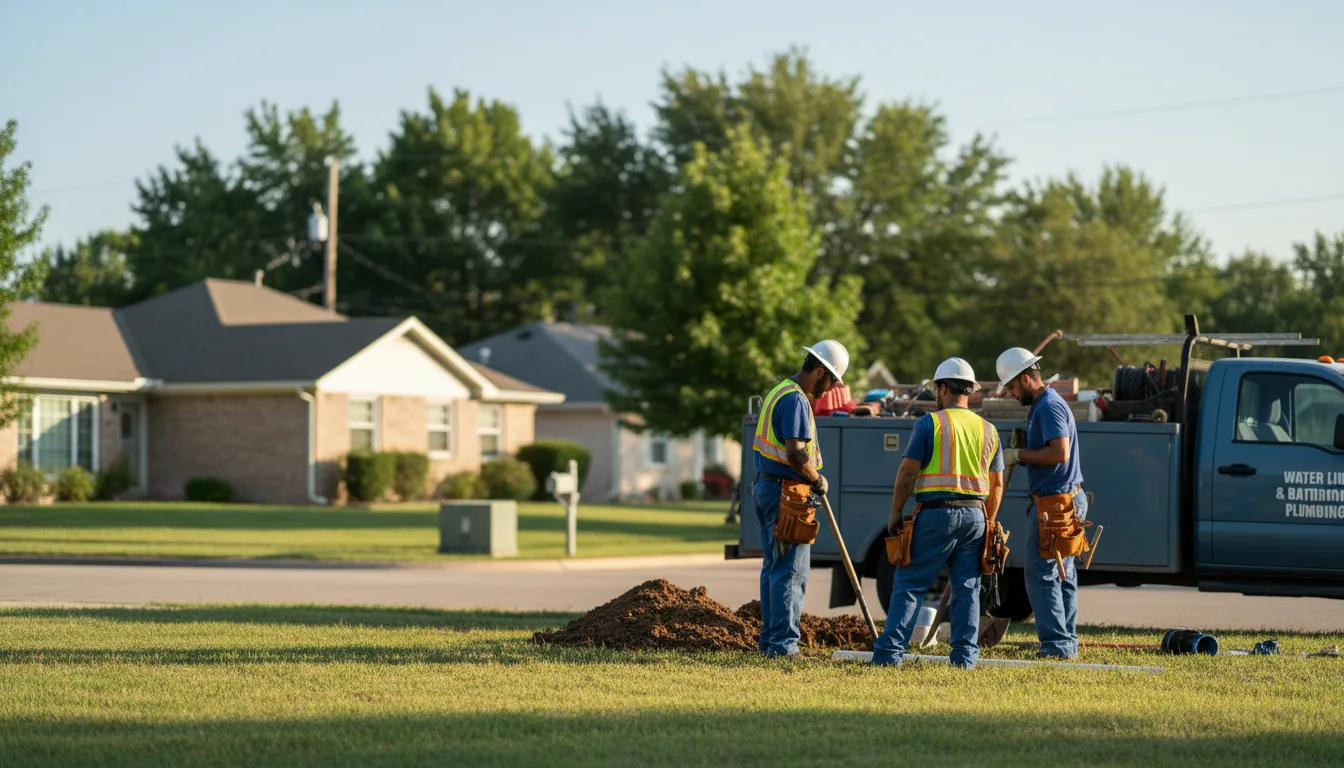 Residential water line and bathroom plumbing service in Hoffman, NC